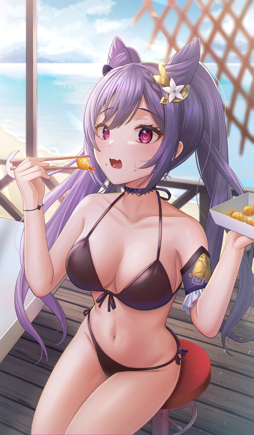 Subob Genshin Impact Keqing Bikini Swimsuits Yande Re